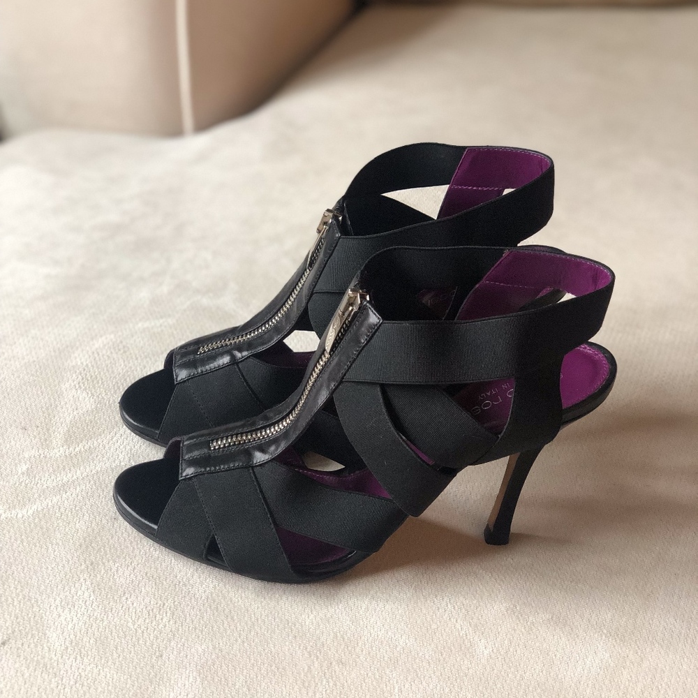 Sergio Rossi zipper front heels